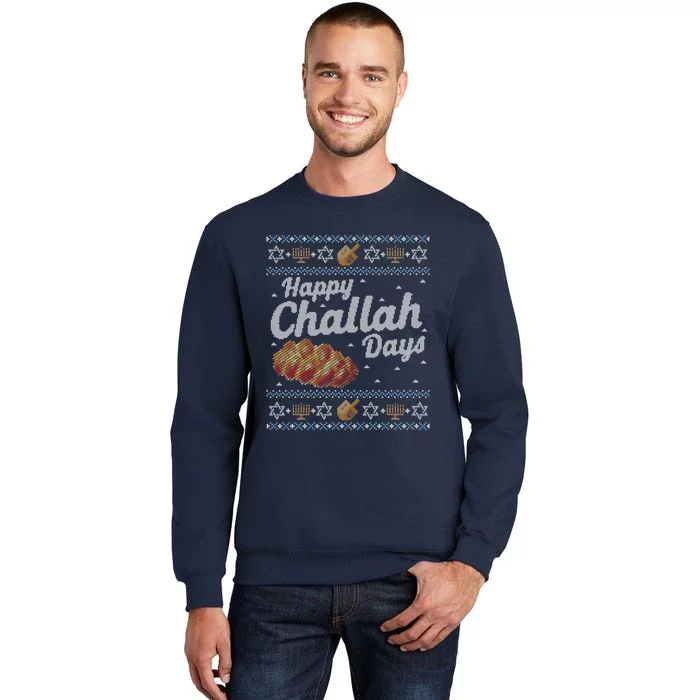 Funny Ugly Hanukkah Sweater Happy Challah Days Sweatshirt