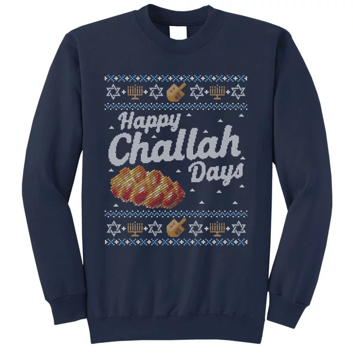 Funny Ugly Hanukkah Sweater Happy Challah Days Sweatshirt