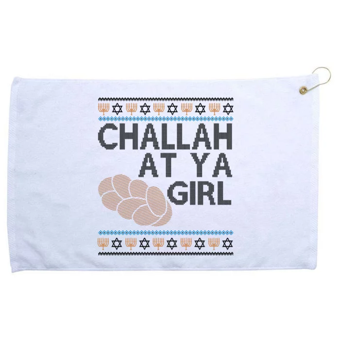 Funny Ugly Hanukkah Challah At Ya Girl Grommeted Golf Towel