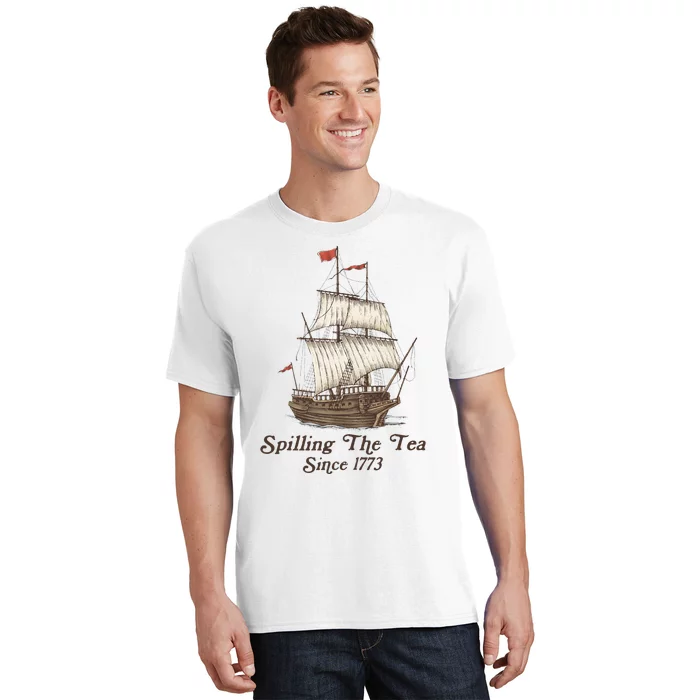 Funny Us History Teacher Boston Spilling The Tea Since 1773 T-Shirt