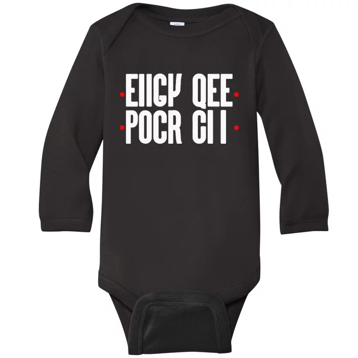 Fold Up Hidden Message Secret Message Baby Long Sleeve Bodysuit