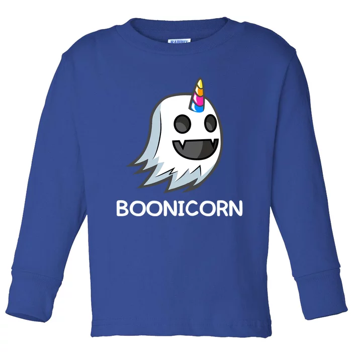 Funny Unicorn Halloween Cute Boonicorn Costume Gift Meaningful Gift Toddler Long Sleeve Shirt