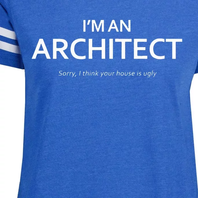 FUNNY UGLY HOUSE ARCHITECT Enza Ladies Jersey Football T-Shirt