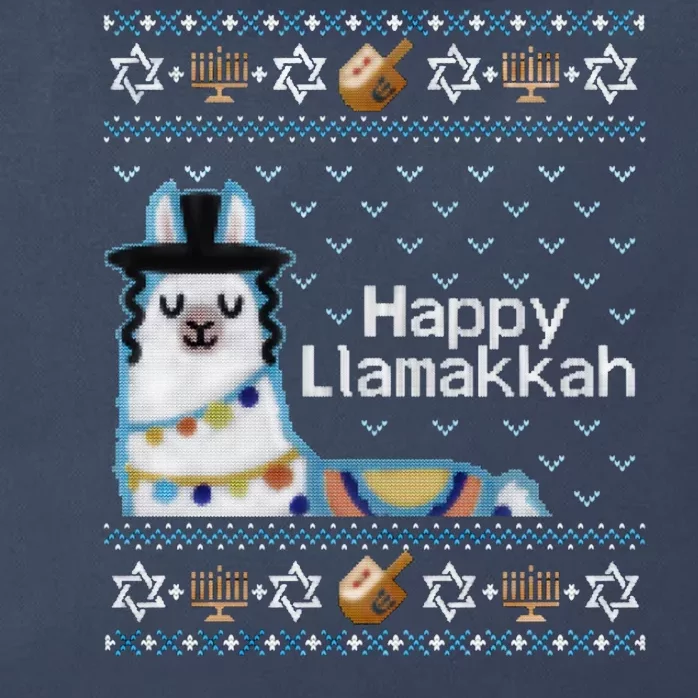 Funny Ugly Hanukkah Sweater, Llama Llamakkah Zip Tote Bag