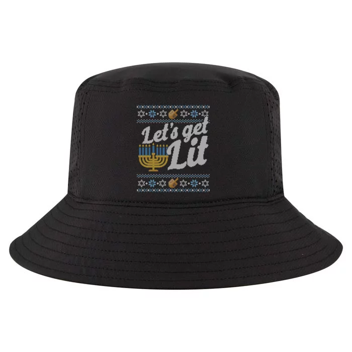 Funny Ugly Hanukkah Sweater Lets Get Litorah Cool Comfort Performance Bucket Hat