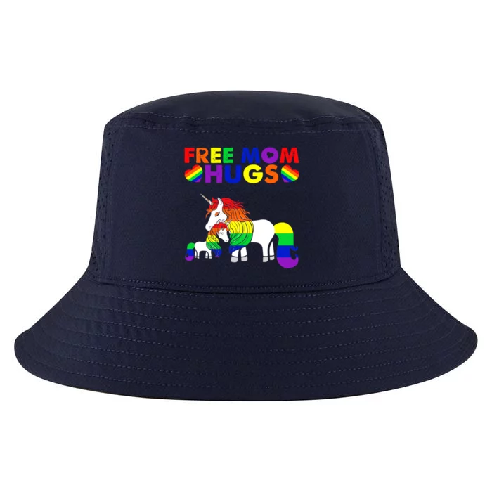 Funny Unicorn In Rainbow Free Mom Hugs Gay Lgbt Pride Great Gift Cool Comfort Performance Bucket Hat