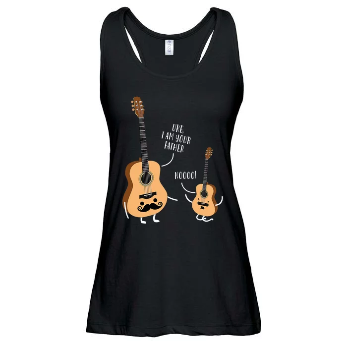 Funny Uke I Am Your Father Ukulele Guitar Ladies Essential Flowy Tank