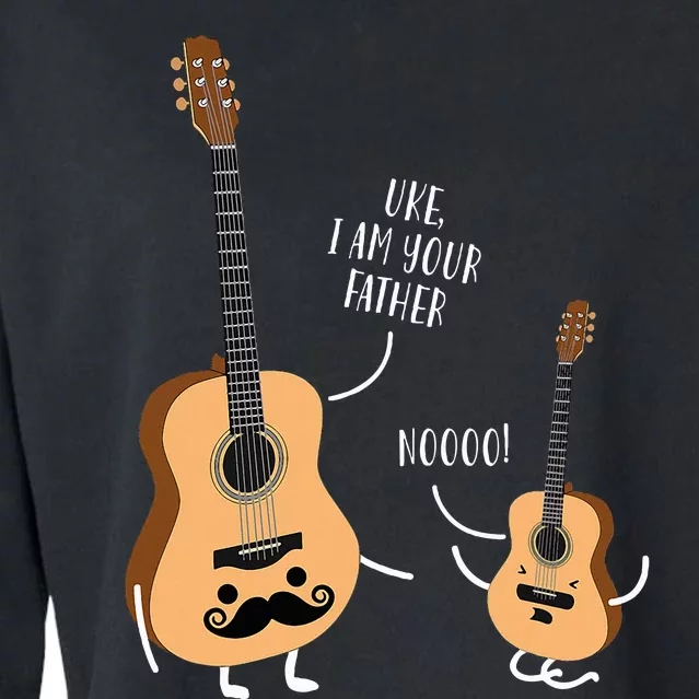 Funny Uke I Am Your Father Ukulele Guitar Cropped Pullover Crew