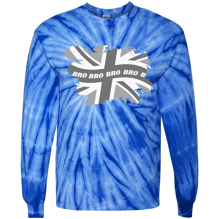 Fashionable Union Jack And Family Matching Clothes Cool Bro Gift Tie-Dye Long Sleeve Shirt