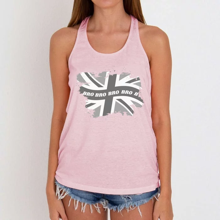 Fashionable Union Jack And Family Matching Clothes Cool Bro Gift Women's Knotted Racerback Tank