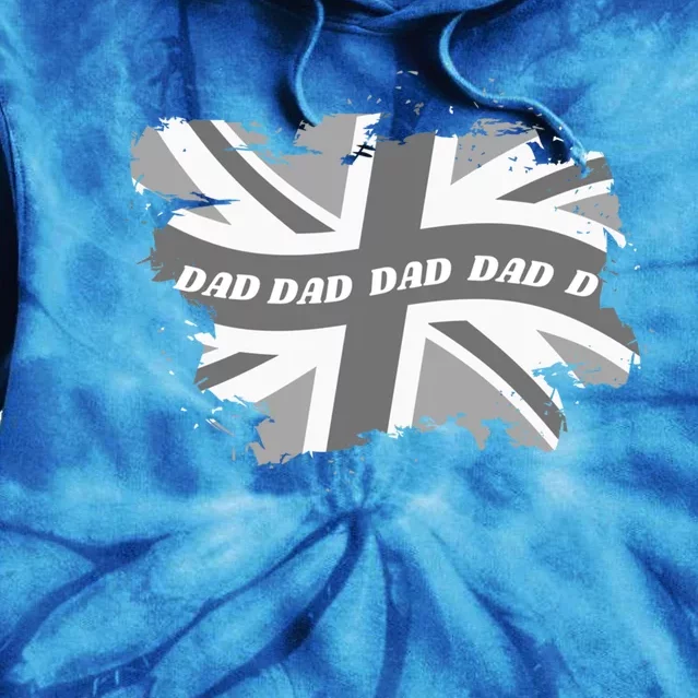 Fashionable Union Jack Matching Clothes Cool Dad Great Gift Tie Dye Hoodie