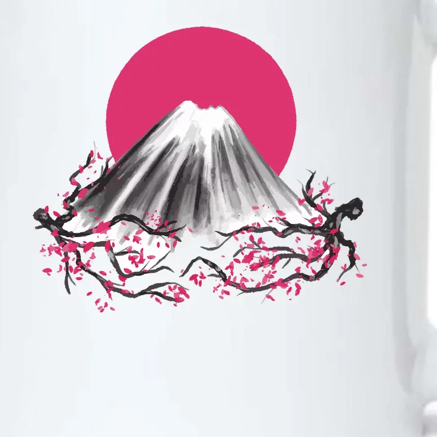 Fuji Mountain Japanese Nature Black Color Changing Mug