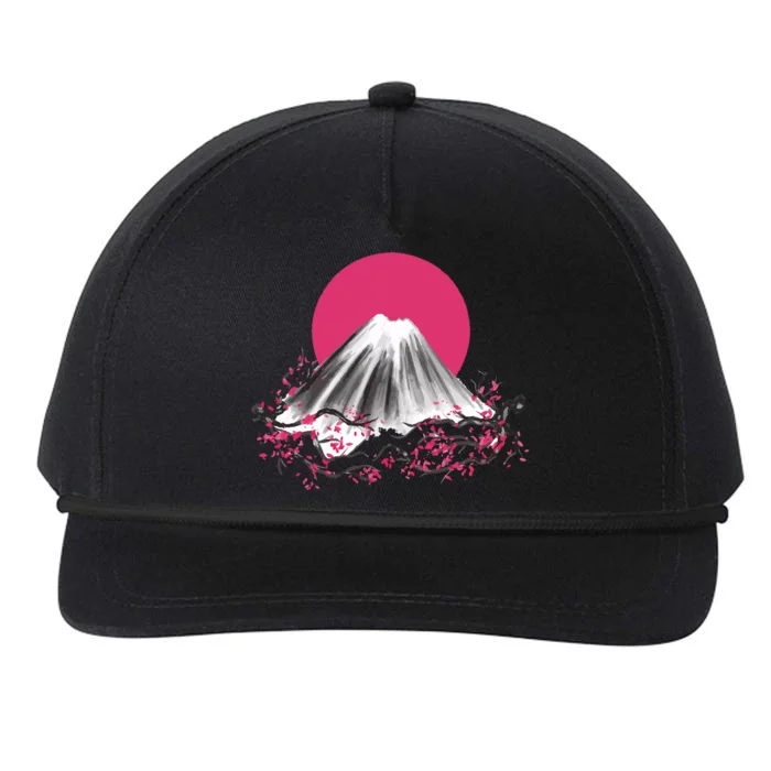 Fuji Mountain Japanese Nature Snapback Five-Panel Rope Hat