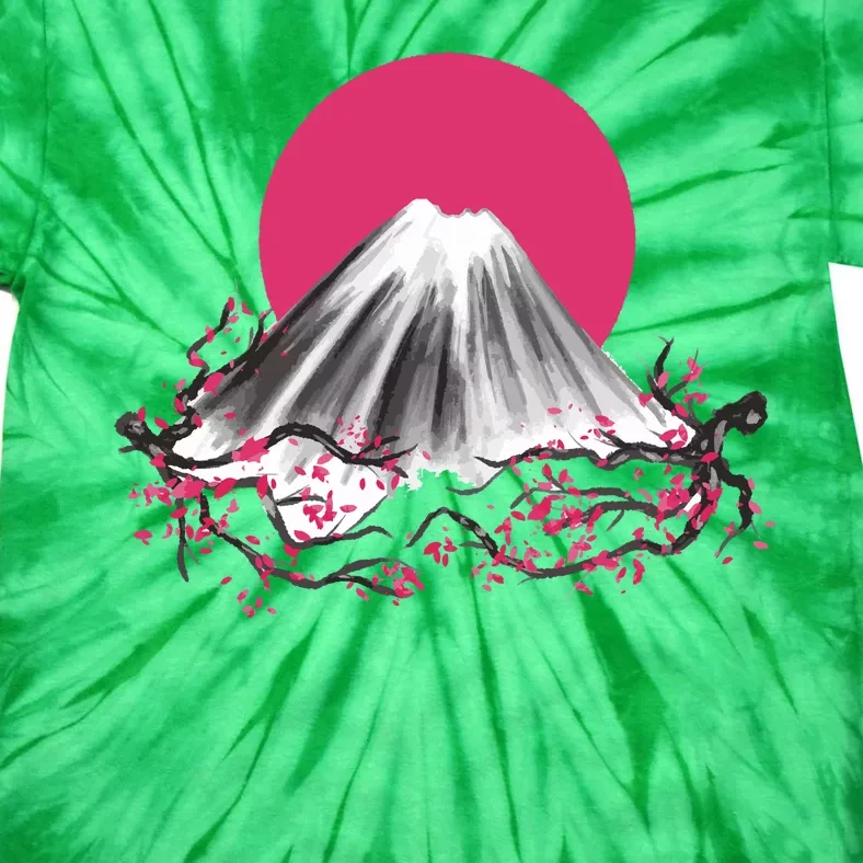 Fuji Mountain Japanese Nature Tie-Dye T-Shirt