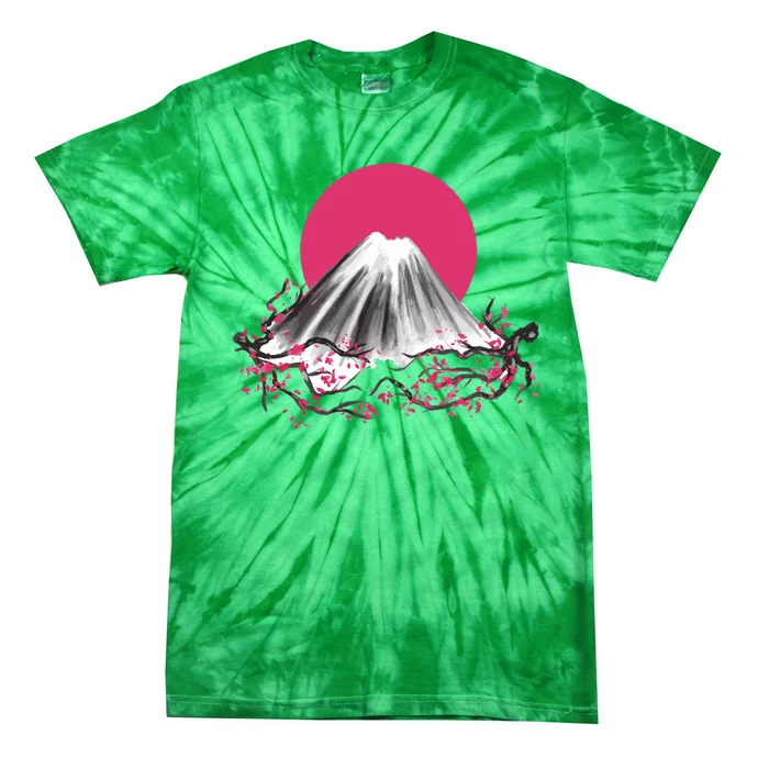 Fuji Mountain Japanese Nature Tie-Dye T-Shirt