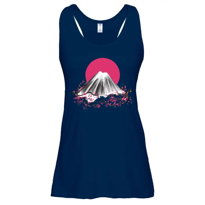 Fuji Mountain Japanese Nature Ladies Essential Flowy Tank