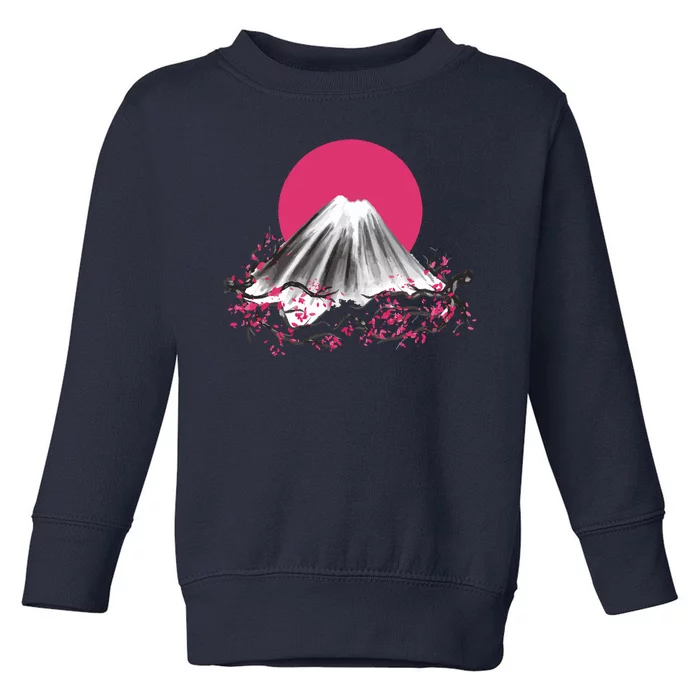 Fuji Mountain Japanese Nature Toddler Sweatshirt