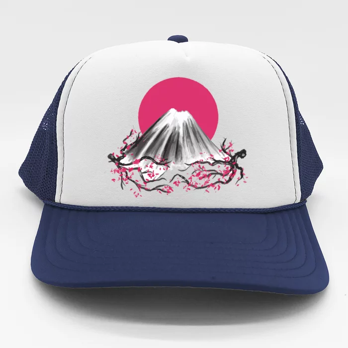 Fuji Mountain Japanese Nature Trucker Hat