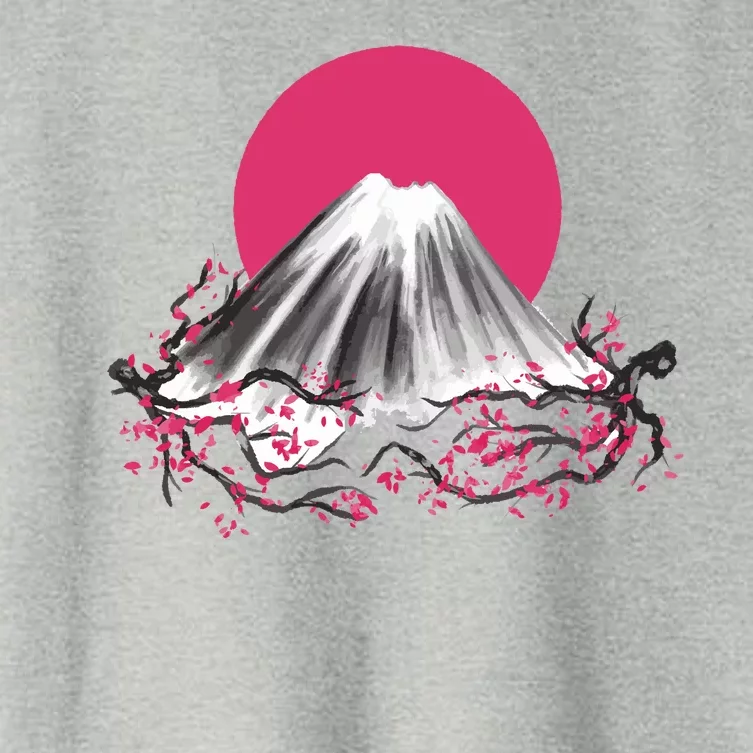 Fuji Mountain Japanese Nature Women's Crop Top Tee