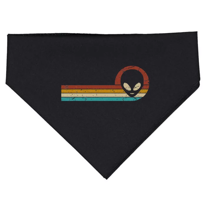 Funny Ufo Lover Retro Style Vintage Alien Space USA-Made Doggie Bandana