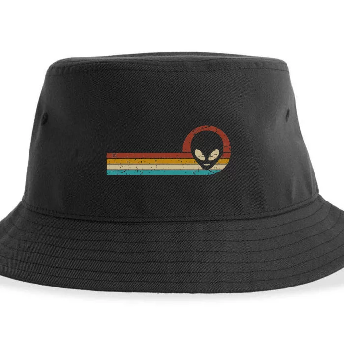 Funny Ufo Lover Retro Style Vintage Alien Space Sustainable Bucket Hat