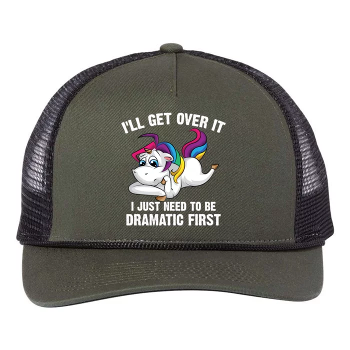 Funny Unicorn Lover Gift Cute Drama Queen Cute Gift Retro Rope Trucker Hat Cap