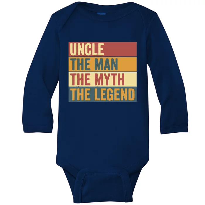 Funny Uncle Legend Saying Baby Long Sleeve Bodysuit