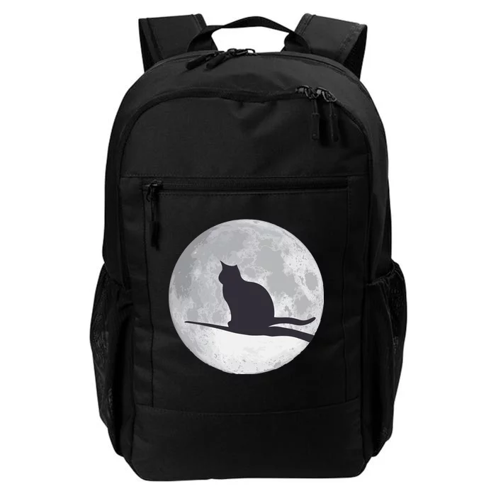 Full Moon Cat Silhouette Halloween Daily Commute Backpack