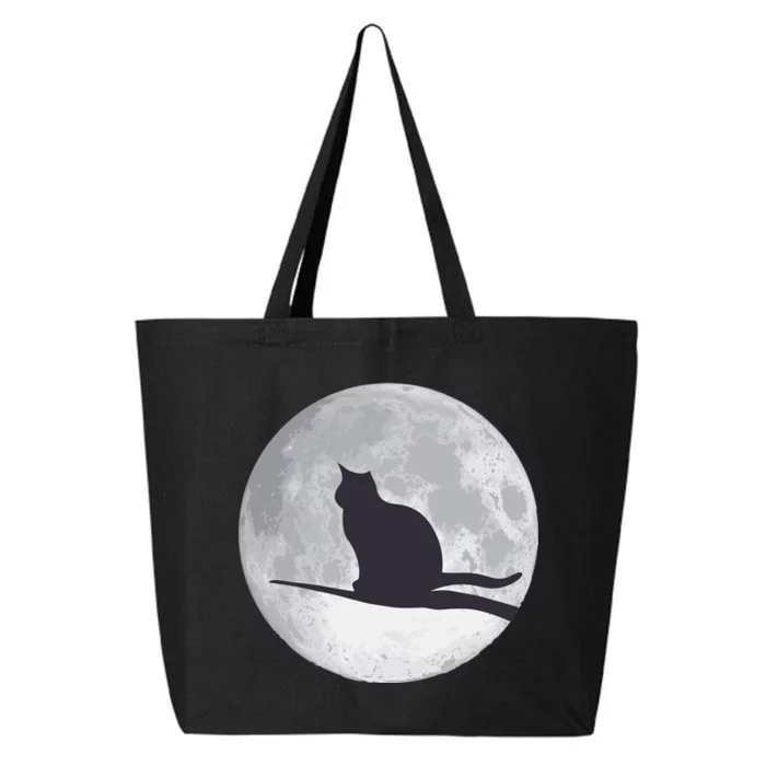 Full Moon Cat Silhouette Halloween 25L Jumbo Tote