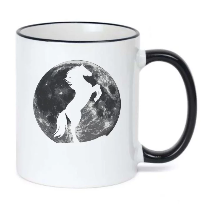 Full Moon Horse Black Color Changing Mug