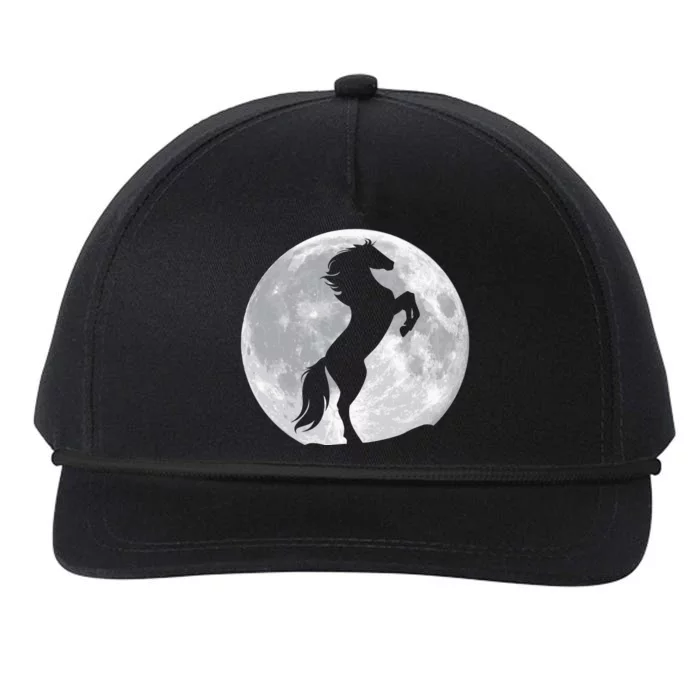 Full Moon Horse Snapback Five-Panel Rope Hat