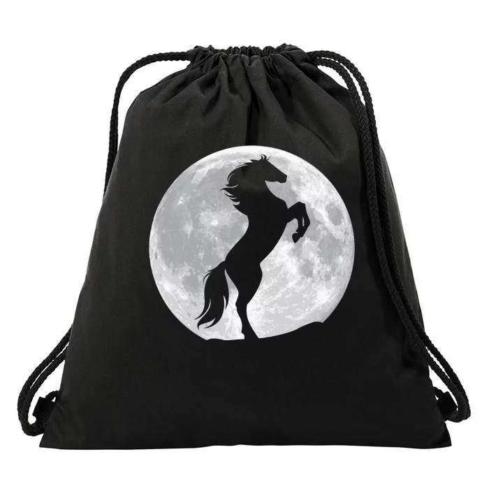 Full Moon Horse Drawstring Bag