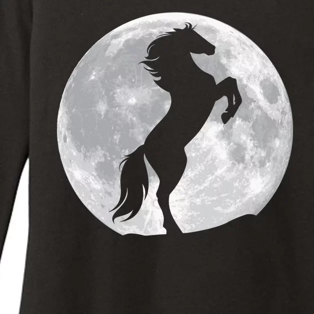 Full Moon Horse Womens CVC Long Sleeve Shirt