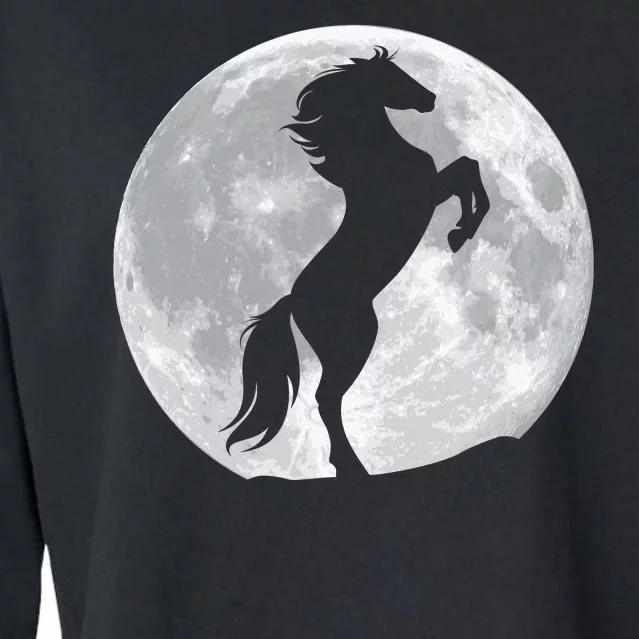 Full Moon Horse Cropped Pullover Crew