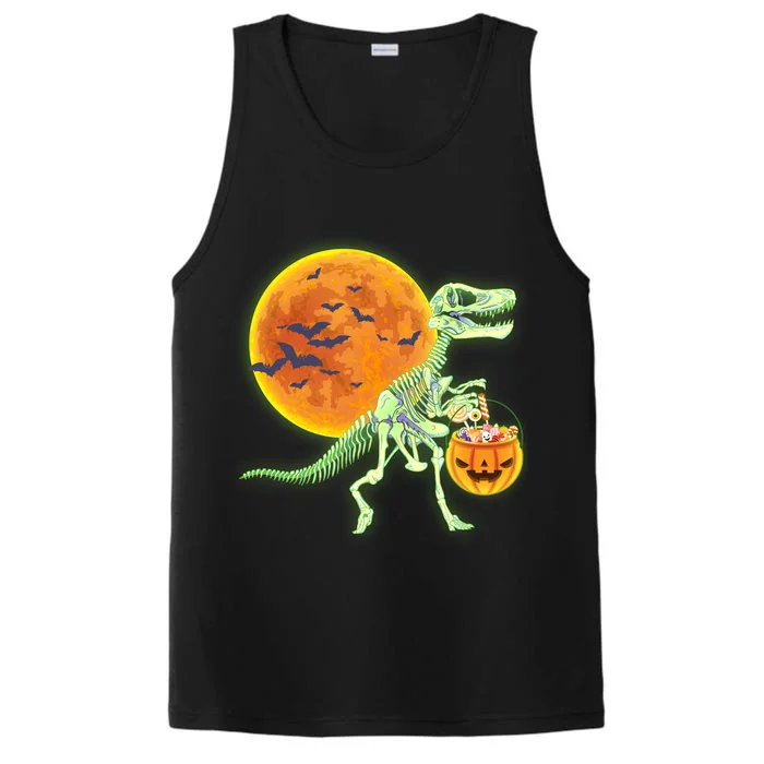 Full Moon T-Rex Dinosaur Skeleton Candy Performance Tank