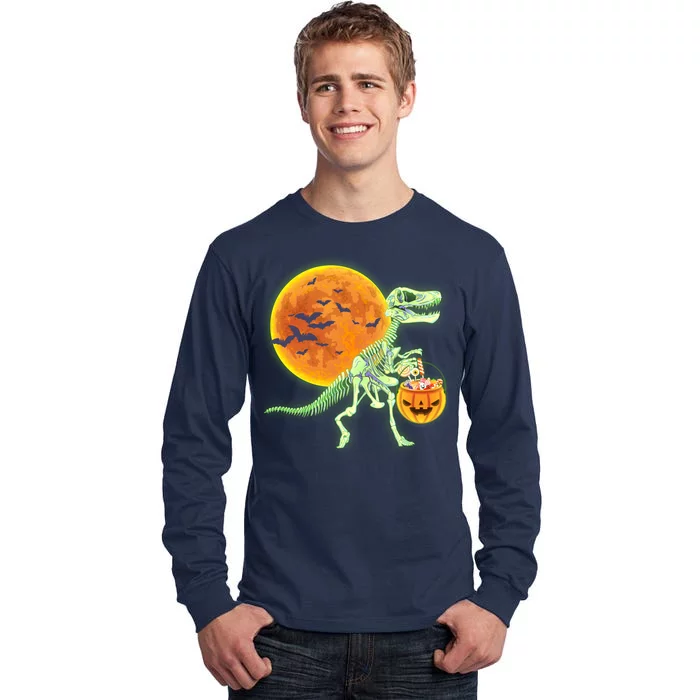 Full Moon T-Rex Dinosaur Skeleton Candy Tall Long Sleeve T-Shirt