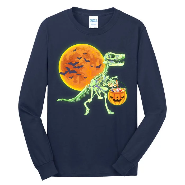 Full Moon T-Rex Dinosaur Skeleton Candy Tall Long Sleeve T-Shirt