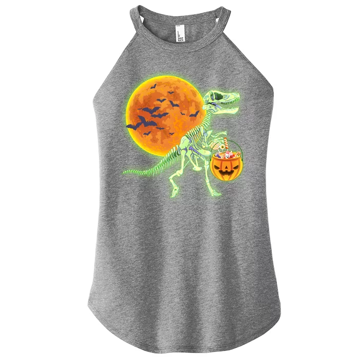 Full Moon T-Rex Dinosaur Skeleton Candy Women’s Perfect Tri Rocker Tank