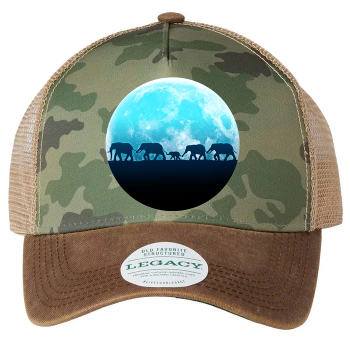 Full Moon With Elephant Family Legacy Tie Dye Trucker Hat