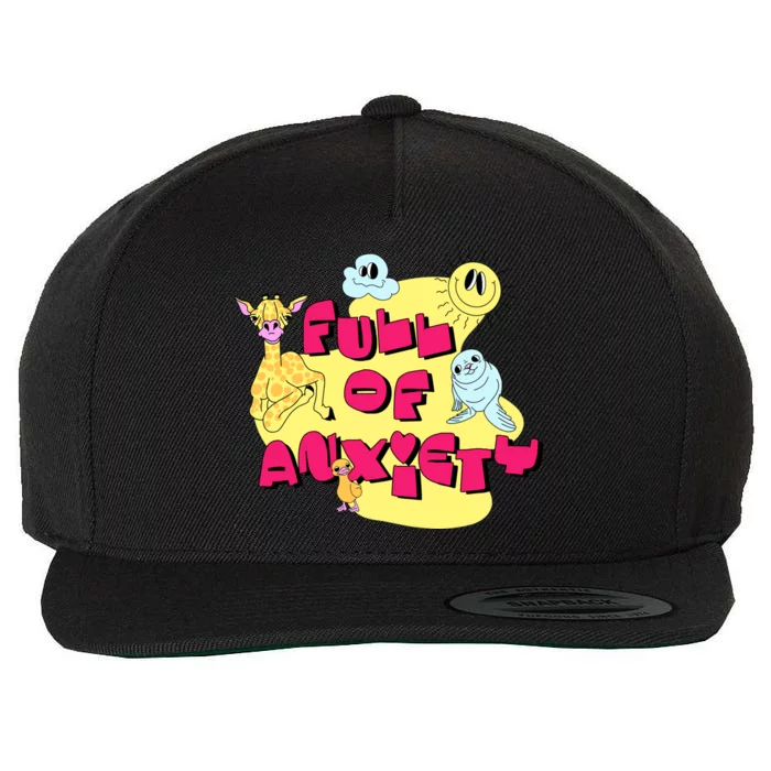 Full Of Anxiety Wool Snapback Cap