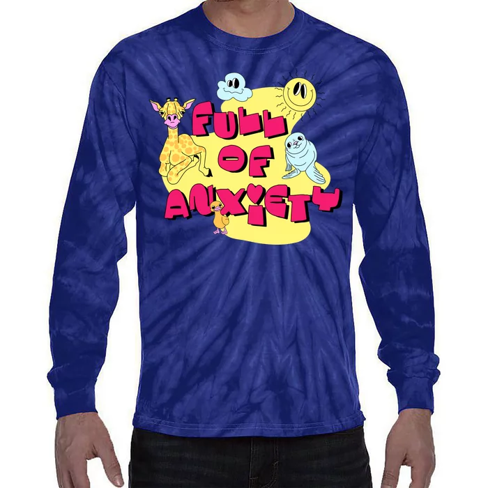 Full Of Anxiety Tie-Dye Long Sleeve Shirt