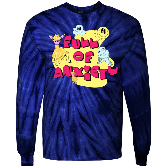 Full Of Anxiety Tie-Dye Long Sleeve Shirt