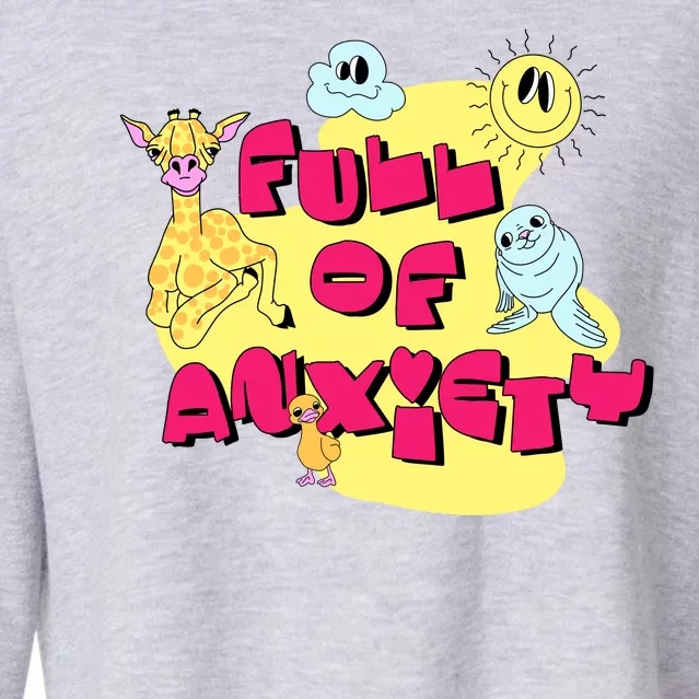 Full Of Anxiety Cropped Pullover Crew