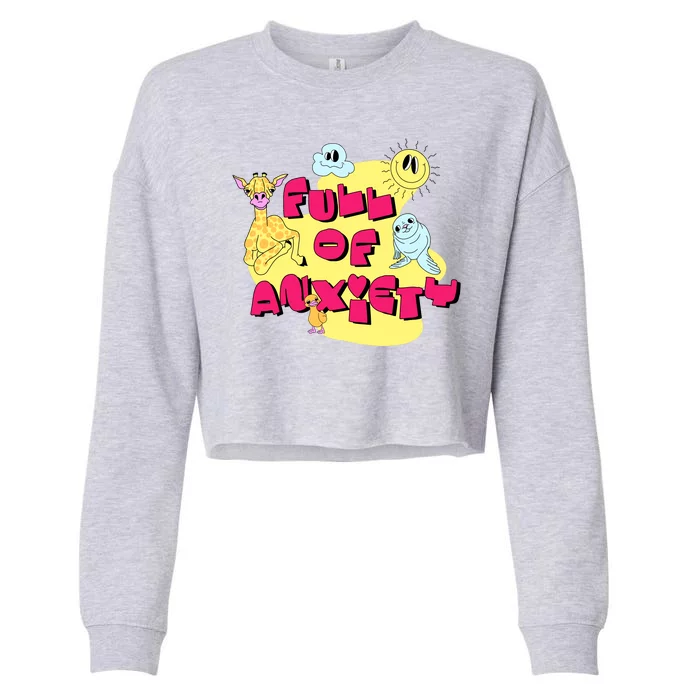 Full Of Anxiety Cropped Pullover Crew