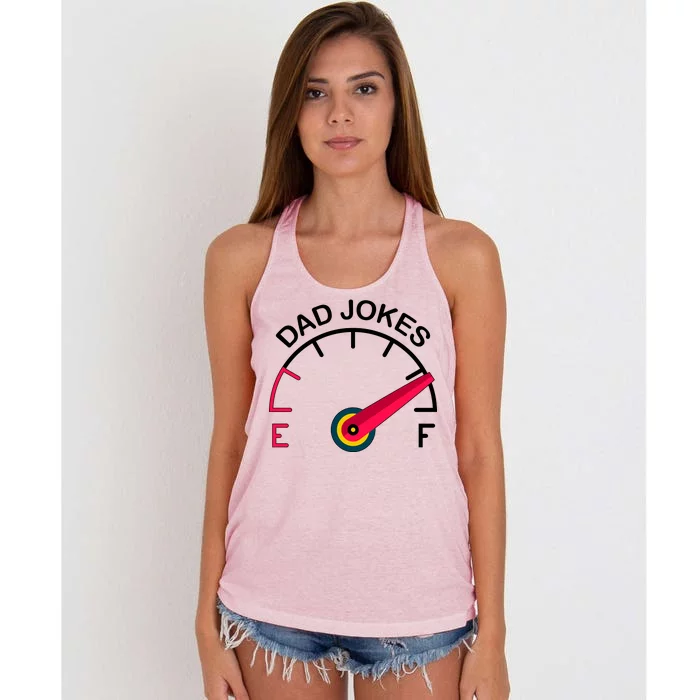 Full Of Dad Jokes Women's Knotted Racerback Tank