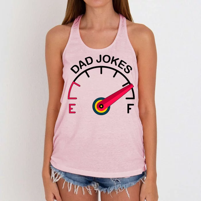 Full Of Dad Jokes Women's Knotted Racerback Tank