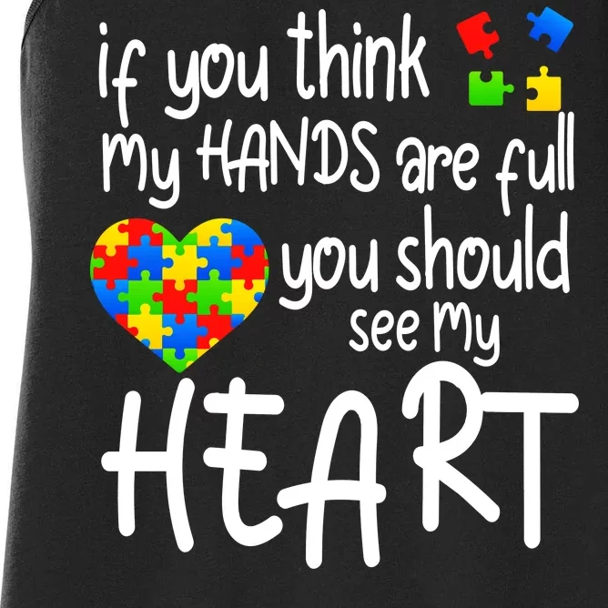 Full Of Heart Autism Parent Women's Racerback Tank