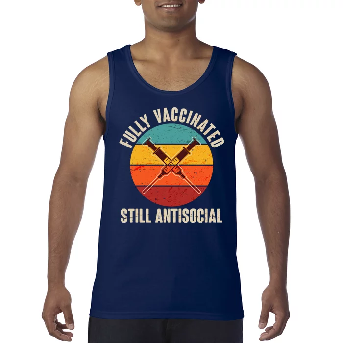 Fully Vaccinated Still Antisocial Vintage Tank Top