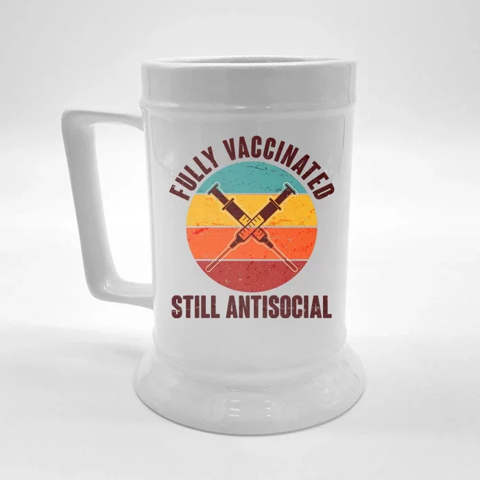 Fully Vaccinated Still Antisocial Vintage Front & Back Beer Stein