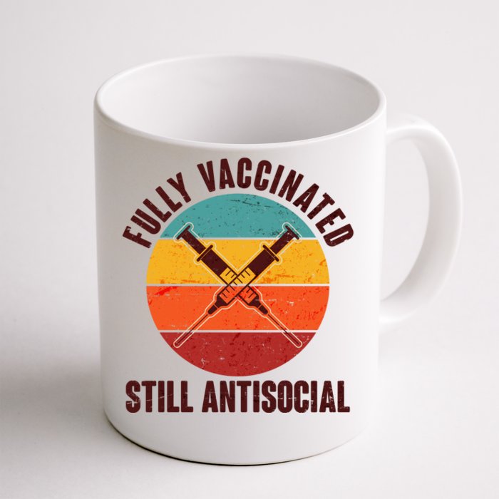 Fully Vaccinated Still Antisocial Vintage Front & Back Coffee Mug